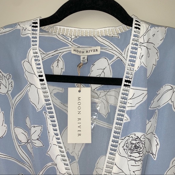 Anthropologie Moon River Floral Wrap Dress XS NWT - Picture 9 of 14